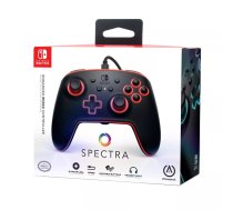 Vadu spēļu pults PowerA Spectra Enhanced priekš Nintendo Switch — USB Type-C, 3 m kabelis, melna