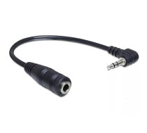 Audio kabelis DeLOCK 65397 0.14m 2.5mm vīriešu uz 3.5mm sieviešu melns