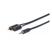 Vivolink PROMJRCA1 audio kabelis 1 m 3.5mm 2 x RCA Melns