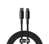 Kabelis Baseus Tungsten Gold 2 m Melns Lightning USB C