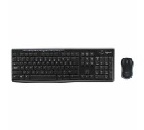 Logitech MK270 Wireless Keyboard+Mouse, Black, Silver, Mouse included, QWERTY US , Numeric keypad, USB