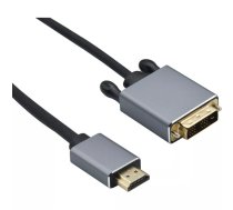 Helos savienojuma kabelis, HDMI vīrietis/DVI vīrietis, PREMIUM 4K, 1,0 m, melns HDMI 1.4 gab / DVI-D single link 18+1 gab. , PREMIUM , TPE ārējais apvalks - ļoti elastīgs , alumīnija korpuss , 3840 x