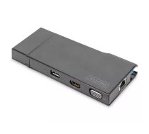 Digitus DA-70894 dokstacija Vadu USB 3.2 Gen 1 (3.1 Gen 1) Type-A Melns