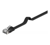Tīkla kabelis PremiumCord Plochý patch kabel UTP RJ45-RJ45 CAT6 2m melns