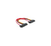 DeLOCK Cable SATA 22pin / 22pin FM, 0.2m SATA kabelis 0,2 m SATA 22-pin Sarkans