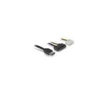 DeLOCK Cable eSATAp / SATA 22pin SATA kabelis 1 m Melns