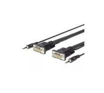 Vivolink PROVGAMCS1.8 video kabeļu aksesuārs 1,8 m VGA (D-Sub) + 3.5mm Melns