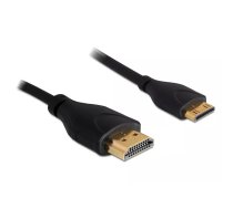 DeLOCK 1m HDMI/HDMI HDMI kabelis HDMI Type A (Standard) HDMI Type C (Mini) Melns