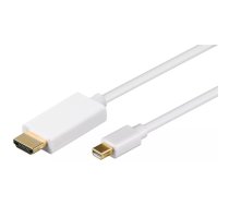 Microconnect MDPHDMI1 video kabeļu aksesuārs 1 m HDMI Type A (Standard) Mini DisplayPort Balts