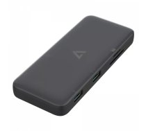 V7 UCMINIDOCKDUAL-PT dokstacija Dok-ligzda USB 3.2 Gen 1 (3.1 Gen 1) Type-C Melns