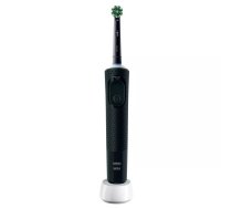 Rotējošā zobu birste BRAUN Oral‑B Vitality Pro Black — 3 režīmi, apaļa uzgalis, uzlādējama, Bluetooth, ceļojumu maciņš