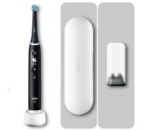 Rotējošā elektriskā zobu birste BRAUN Oral‑B iO Series 6 Black — 5 režīmi, spiediena sensors, 1 uzgalis, ceļojumu futrālis