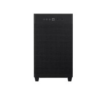 Datorpūšas ASUS Prime AP201 MicroATX Mini Tower melns — atbalsta microATX, maksim. GPU 338 mm, CPU dzes. augst. 170 mm, 3x 3,5" sloti, USB-A 2, USB-C 1