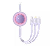 Baseus Bright Mirror 4, USB-C 3-in-1 kabelis micro USB / USB-C / Lightning 100 W / 3,5 A 1,1 m (violets)