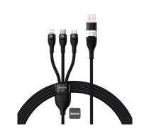 USB kabelis Baseus CASS030101 1.2m USB A/USB C USB C/Micro-USB B/Lightning melns