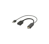 HDMI uz DisplayPort konvertors Renkforce RF-4777274 — 2× HDMI (plug) un USB 2.0 A ieeja uz 1× DisplayPort izeju