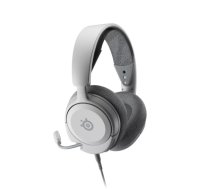 Austiņas STEELSERIES Arctis Nova 1 vadu 3.5 mm, binaurālas, baltas, kabelis 1.2 m, noņemams, buma mikrofons