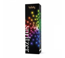 Twinkly Splitter — lietotņu kontrolēta LED gaismas virkne ar 200 RGB (16 miljoni krāsu) gaismas diodēm, 40 cm diametrs, balts kabelis, inteliģents apgaismojuma dekors lietošanai iekštelpās un ārā