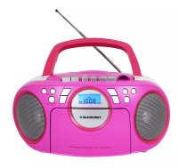 Pārnēsājams CD atskaņotājs BLAUPUNKT BB16PK — rozā, CD/MP3/FM, USB, kasešu atskaņošana, AUX, baterijas/AC