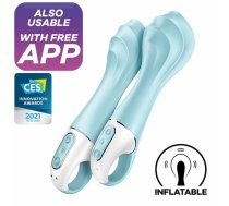 SATISFYER GAISA SŪKŅA VIBRATORS 5+ PIEPŪŠAMĀ G PUNKTA VIBRATORA APLIKĀCIJA - ZILA