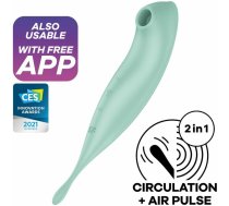 SATISFYER TWIRLING PRO+ GAISA IMPULSU STIMULATORS UN VIBRATORA LIETOTNE - ZAĻŠ