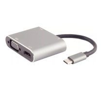 shiverpeaks ®-BASIC-S--USB-DOCK--USB-C daudzportu dokstacija, 4in1, HDMI, VGA, PD, centrmezgls (BS14-05026)