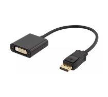 DELTACO DisplayPort līdz DVI-D vienas saites adapteris, svarts, 1080p, 0,2m