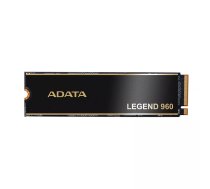 SSD M.2 1 TB ADATA LEGEND 960 PCIe 4.0 NVMe, 7400/6000 MB/s, 3D NAND, SMI SM2264, aparatūra šifrēšana, dzesētājs