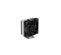 Gaisa dzesētājs DeepCool AG400 procesoram, 4 siltuma caurules, 120 mm ventilators, PWM, alumīnija radiators, melns