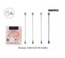 Remax RT-E602 Astrion Fleksibla LED Lampa 50lm 300K Metāla USB 5V Strāvas Vads 35cm priekš Ceļojuma/Galda/Laptopa Sudraba