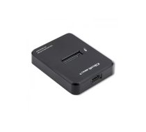SSD korpuss QOLTEC 50314 M.2 melns, atbalsta 1 M.2 SATA disku, USB Type-C (USB 2.0 / 3.2 Gen 1)
