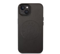 Karl Lagerfeld KLHCP14MFWHK iPhone 14 Plus 6,7" cietais futrālis melns/ melns Ādas perforēts logotips