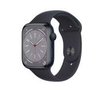 Apple Watch Series 8 OLED 41 mm Digitāls 352 x 430 pikseļi Skārienjūtīgais ekrāns Melns Wi-Fi GPS
