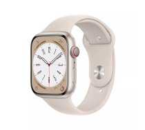 Apple Watch Series 8 OLED 45 mm Digitāls 396 x 484 pikseļi Skārienjūtīgais ekrāns 4G Bēšs Wi-Fi GPS