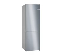 Saldētājs‑ledusskapis Bosch Serie 4 KGN362IDF, brīvi stāvošs, kopā 321 L (218 L ledusskapis / 103 L saldētava), nerūsējošais tērauds, saldētava apakšā