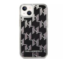 Karl Lagerfeld Monogram Liquid Glitter Case for iPhone 14 Plus Black
