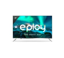 Allview QL43ePlay6100-U 43" (109 cm) 4K UHD QLED Smart Android televizors, Google Assistant, melns metālisks rāmis