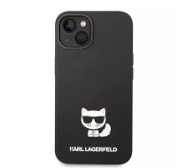 Karl Lagerfeld KLHCP14MSLCTBK iPhone 14 Plus 6,7" cietais futrālis melns/ melns silikona korpuss Choupette Body