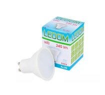 Spuldze LED GU10 230V 3W 240lm joprojām spilgti, LEDOM