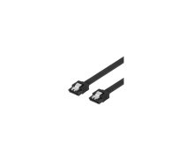 Deltaco 00200001 SATA kabelis 0,3 m SATA 7-pin Melns