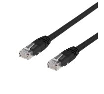 Tīkla kabelis DELTACO U/UTP Cat6, 3m, melns / TP-63S-K / 00210010