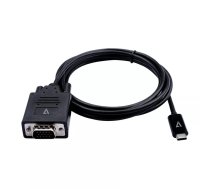 V7 V7UCVGA-2M video kabeļu aksesuārs VGA (D-Sub) USB Veids-C Melns