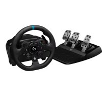 Logitech G G923 Melns USB 2.0 Stūre + pedāļi Analogā / digitālā PC (dators), Xbox One, Xbox Series S, Xbox Series X