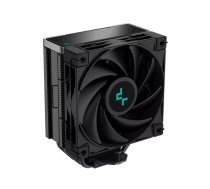 Gaisa dzesētājs DeepCool AK400 ZERO DARK — 120 mm ventilators, 4 siltuma caurules 6 mm, TDP 220 W, augstums 97 mm, atbalsts LGA1151/AM4/AM5