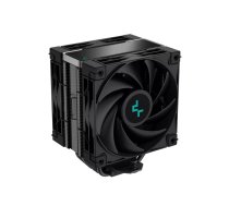 Gaisa dzesētājs DeepCool AK400 ZERO DARK PLUS — 120 mm FDB ventilators, 4 siltuma caurules 6 mm, der LGA 1700/AM4/AM5, augstums 155 mm, melns