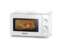Solo mikroviļņu krāsns SEVERIN MW 7770, 700 W, 20 L, 5 jaudas līmeņi, griežamā šķīvis 25,4 cm, mehānisks taimeris, uz virsmas, balta