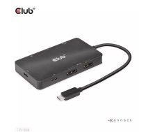 HUB CLUB3D USB Gen2 Type-C uz diviem DisplayPort 4k60Hz 7-in-1