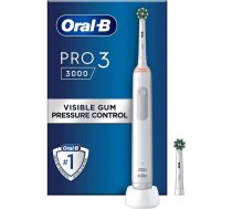 Braun Oral-B Pro 3 3000 CrossAction, elektriskā zobu birste (balta)