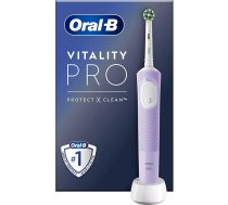 Elektriskā rotējošā zobu birste Braun Oral-B Vitality Pro D103 — 3 režīmi, regulējams ātrums, 2 min taimeris, violeta, uz baterijām, 1 uzgalis