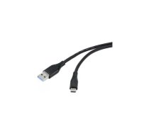 USB kabelis USB 3.2 Gen1 3.0 3.1 USB-C Male 1,50 m melns (RF-4995174)